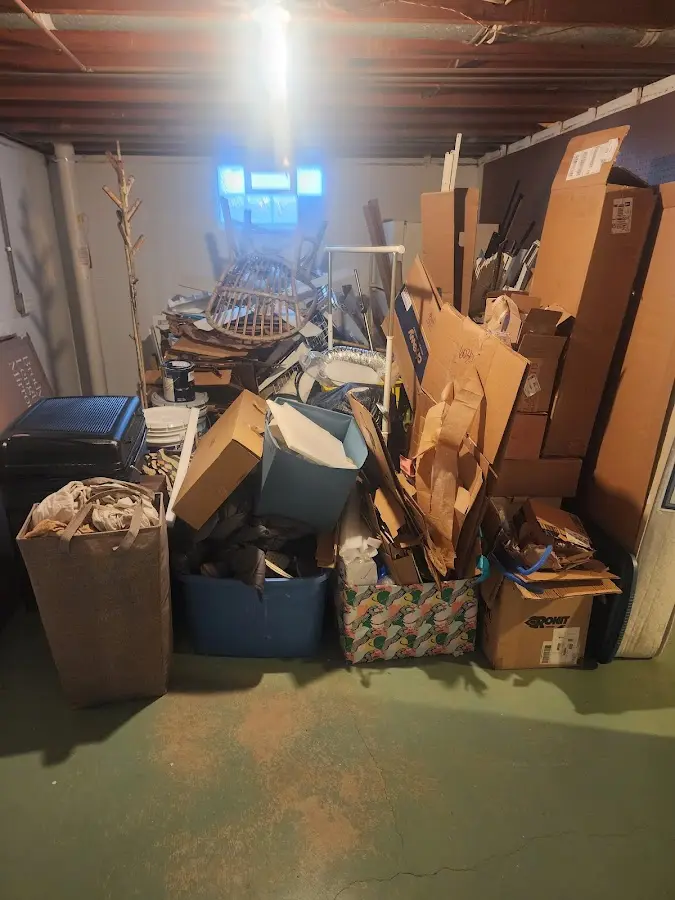 Roll-off dumpster container at job site for 4 Yard Dumpster Rental in Cottage Lake